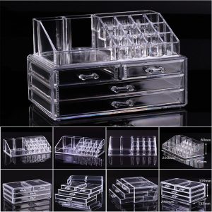 Acrylic Cosmetic Organizer, 4 Drawer Set #8803-2 - Image 6