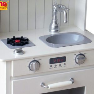 Deluxe White Vintage Pretend Wooden Kitchen Toy - Image 2