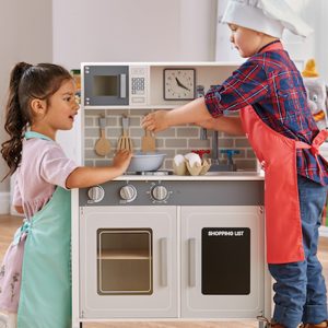 Wooden Pretend Kitchen for Kids, Included Accessories - Image 2