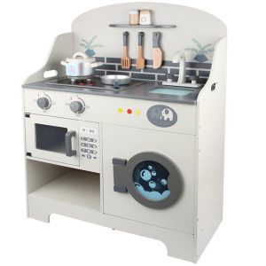 Japanese Wooden Kitchen for Kids, Included Accessories - Image 1