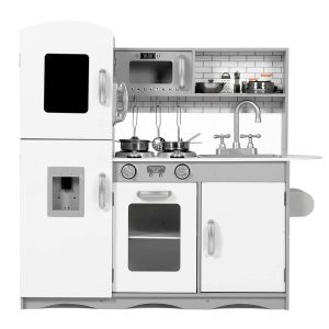 Wooden Pretend Large Kitchen for Kids, Included Accessories - Image 2