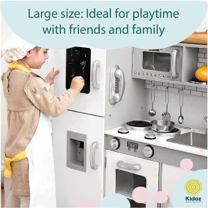 Wooden Pretend Large Kitchen for Kids, Included Accessories - Image 5