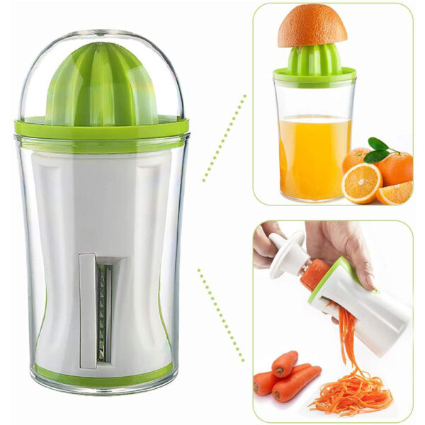 Vegetable Spiralizer and Manual Citrus Squeezer, 2 in 1 Kitchen Gadget –  TezkarShop Official Website