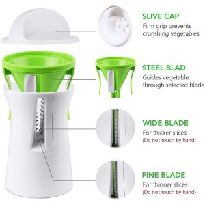 Vegetable Spiralizer and Manual Citrus Squeezer, 2 in 1 Kitchen Gadget - Image 3
