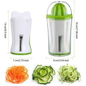 Vegetable Spiralizer and Manual Citrus Squeezer, 2 in 1 Kitchen Gadget - Image 5
