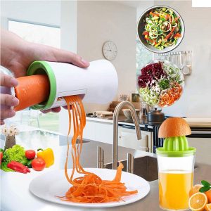 Vegetable Spiralizer and Manual Citrus Squeezer, 2 in 1 Kitchen Gadget - Image 6