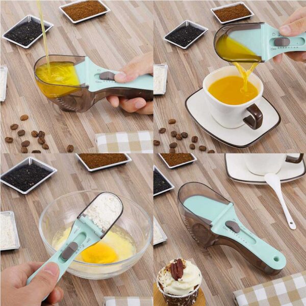  Adjustable Measuring Cups and Spoons Set of 2 Pieces