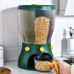 360 degree Rotating Grains Cereal Storage Dispenser Up to 10KGS, 4 Sections - Image 4