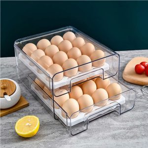 2 Layers Storage Drawer with Removable Egg Tray - Image 3