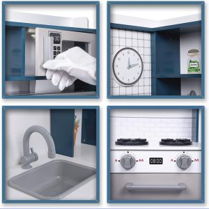 Wooden Pretend Large interactive kitchen for Kids, Included Accessories - Image 3