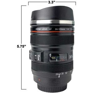 Self Stirring Camera Lens Thermos Coffee Mug with Lid - Image 5