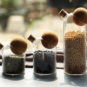 Glass Jar with Airtight Seal Wood Lid Ball - Image 5