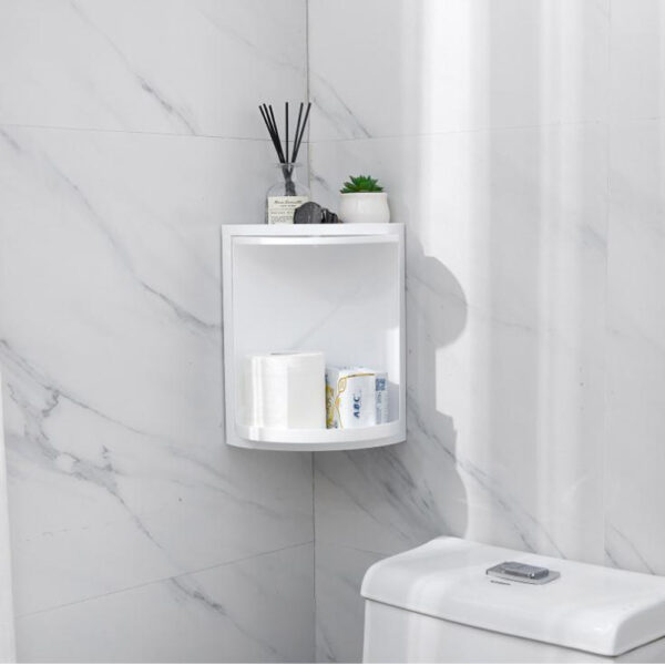 Simple Bathroom Rotating Corner Shelf