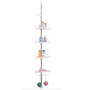4 Tier Adjustable Telescopic Bathroom Organizer Corner Shower GY-188 - Image 5