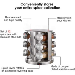 Rotating Spice Rack Organiser - Image 8