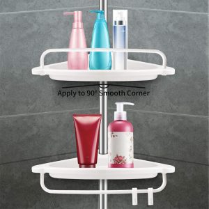 4 Tier Adjustable Telescopic Bathroom Organizer Corner Shower GY-188 - Image 3