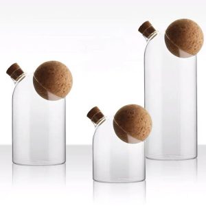 Glass Jar with Airtight Seal Wood Lid Ball - Image 3