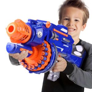 Children's electric continuous soft Gatling toy - Image 1