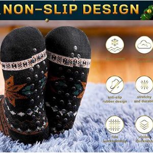 Men’s Winter Thermal Fleece Lining Knit Slipper Socks - Image 2