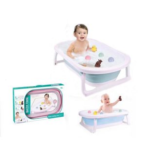 Babyip Folding Baby Bath Tub with Bath Toys Included - Image 6