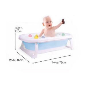Babyip Folding Baby Bath Tub with Bath Toys Included - Image 5