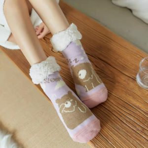 Women's Slipper Socks Winter Warm Fleece - Image 5
