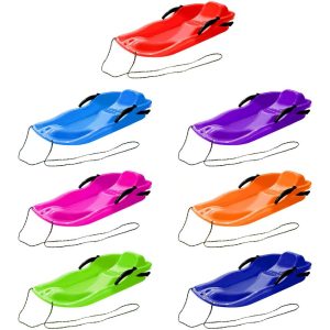 85-cm Snow Sled Large Snow Sleds for Kids and Adult with 2 Braking Handles Durable Toboggan with Tote Rope - Image 4