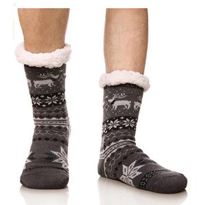 Men’s Winter Thermal Fleece Lining Knit Slipper Socks - Image 5