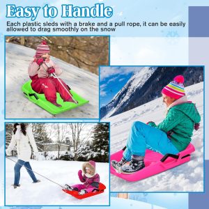 Durable Plastic Winter Snow Sled 65cm ( Random Color ) - Image 4