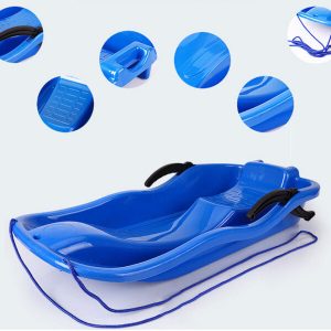 85-cm Snow Sled Large Snow Sleds for Kids and Adult with 2 Braking Handles Durable Toboggan with Tote Rope - Image 8