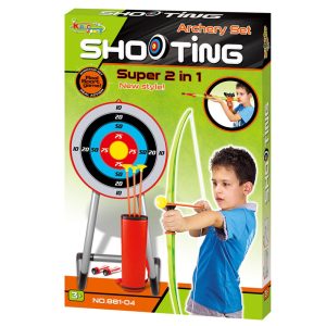 2 in 1 Kids Shooting Bow And Arrow Blow Gun Set - Image 4