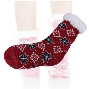 Women Slipper Socks Winter Warm Fleece - Image 5
