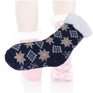Women Slipper Socks Winter Warm Fleece - Image 7