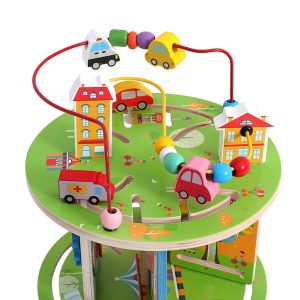 Multifunctional intelligent Educational Game Wooden Round Bead maze Toy - Image 3