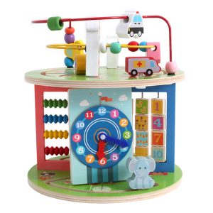 Multifunctional intelligent Educational Game Wooden Round Bead maze Toy - Image 5