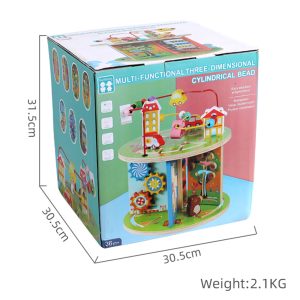 Multifunctional intelligent Educational Game Wooden Round Bead maze Toy - Image 7