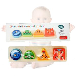 Characteristic Animal Casing Column, Animal-Shaped Wood Toy - Image 2