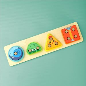 Characteristic Animal Casing Column, Animal-Shaped Wood Toy - Image 3