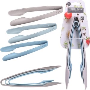 Set of 3 Nesting Kitchen Tongs, KJ-612 - Image 1