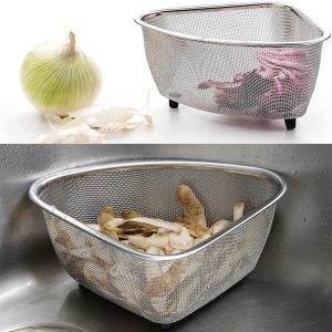 Mesh Stainless Steel Corner­ Kitchen Sink Strainer - Image 2