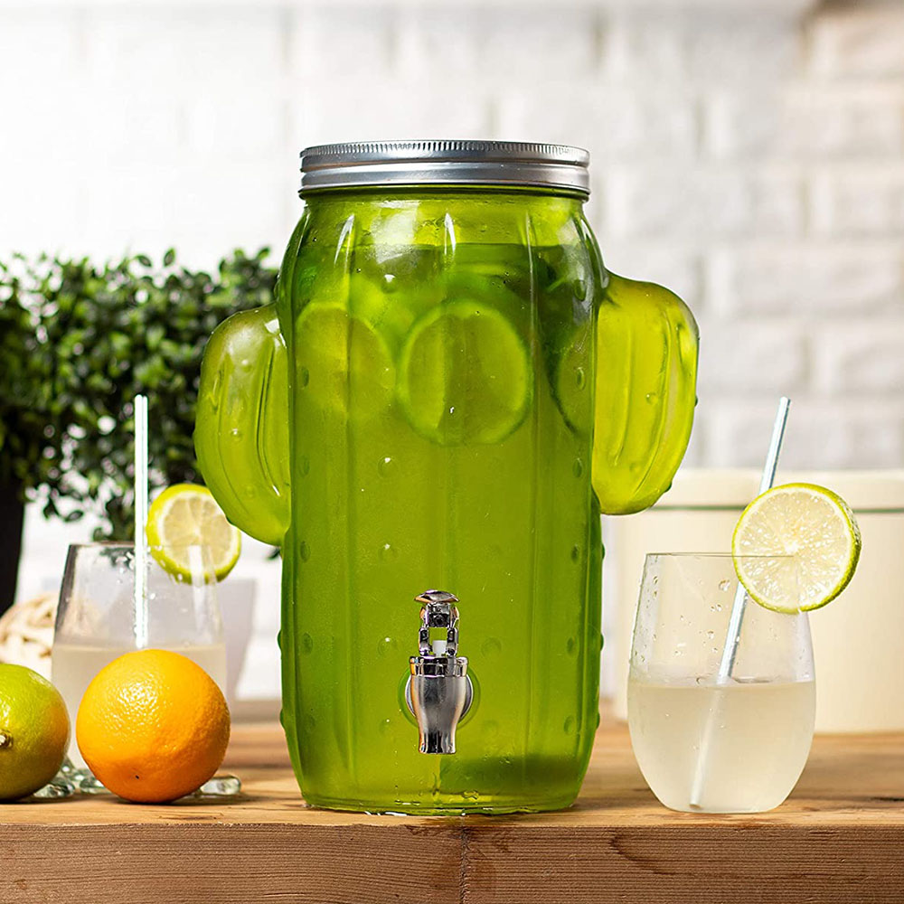 Glass Beverage Dispenser - Cactus Shaped - 3.5 Litre - TezkarShop ...