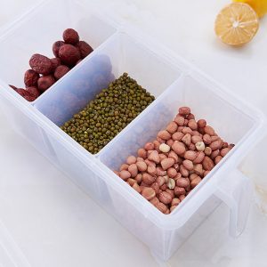 3 Section Plastic Food Storage Container Fridge Storage - Image 6