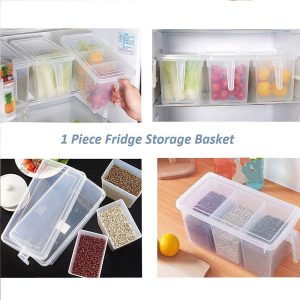 3 Section Plastic Food Storage Container Fridge Storage - Image 4
