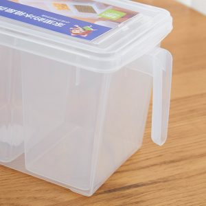 3 Section Plastic Food Storage Container Fridge Storage - Image 8