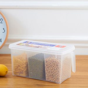 3 Section Plastic Food Storage Container Fridge Storage - Image 9