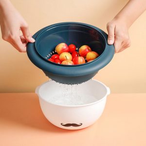 Kitchen vegetable washing pots 2 In 1 - Image 3
