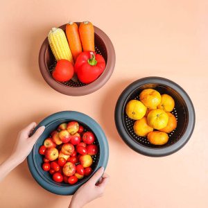 Kitchen vegetable washing pots 2 In 1 - Image 6