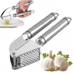 Stainless-Steel Garlic Squeeze Crusher - Image 1