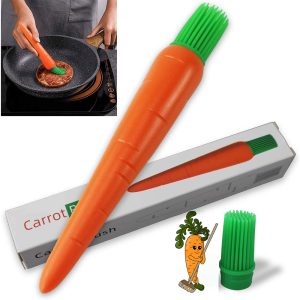 Carrot Shaped Silicon Kitchen Oil Brush - Image 1