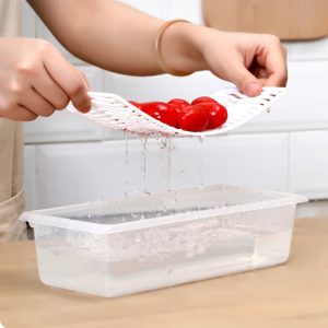 Acrylic Storage Box With Trays for Refrigerator with Lid - Image 4